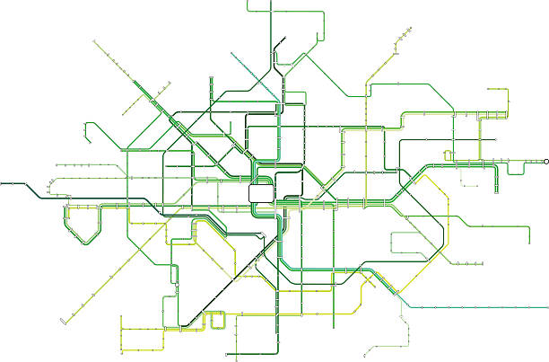 the green line - 地鐵 鐵路運輸 幅插畫檔、美工圖案、卡通及圖標
