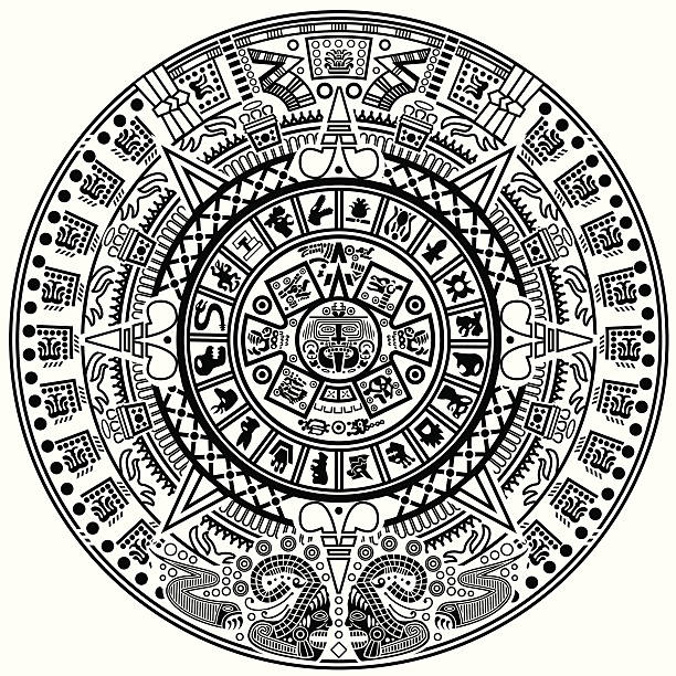 The hour grows late indeed  aztec civilization stock illustrations