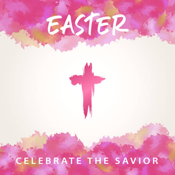 The Meaning of Easter Cross  good friday stock illustrations