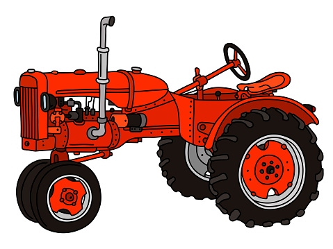 The old red tractor