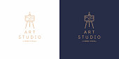 istock The original linear image of the art Studio. Isolated vector emblem. 1169185904