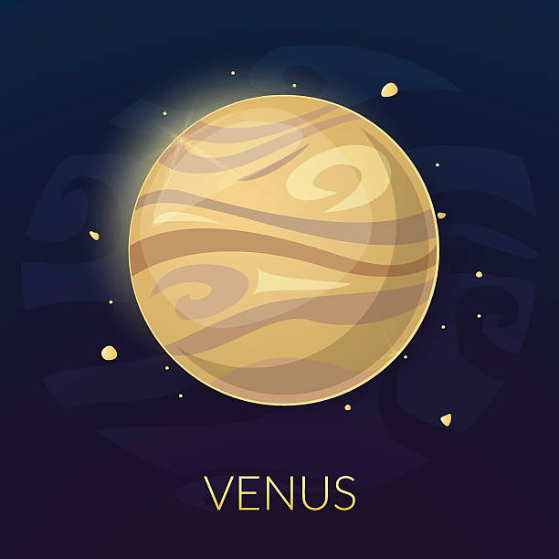 ilustrações de stock, clip art, desenhos animados e ícones de o planeta vénus, ilustração vetorial - milky way