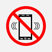 the sign can not call, it is forbidden to call, editable vector image