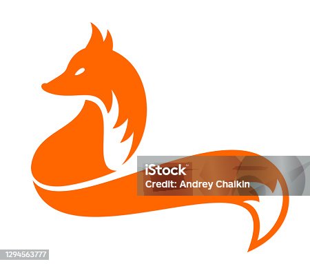 istock the Symbol of the stylized fox. 1294563777