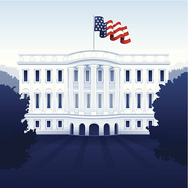 The White House The Whitehouse concept illustration.  presidential election stock illustrations