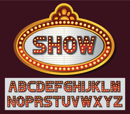 Theater marquee font series