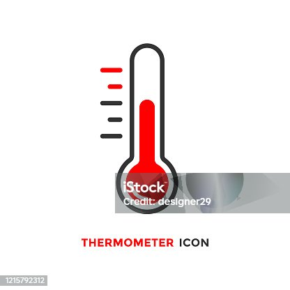 istock Thermometer Icon Vector Design on White Background. 1215792312