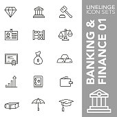 High quality thin line icons of Banking, finance and economy. Linelinge are the best pictogram pack unique design for all dimensions and devices. Vector graphic, , symbol and website content.