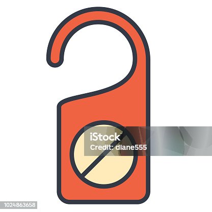 istock Thin Line Travel Icon Set Do Not Disturb 1024863658