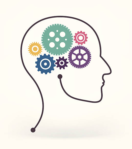 мышление - thinking brain clip art stock illustrations.