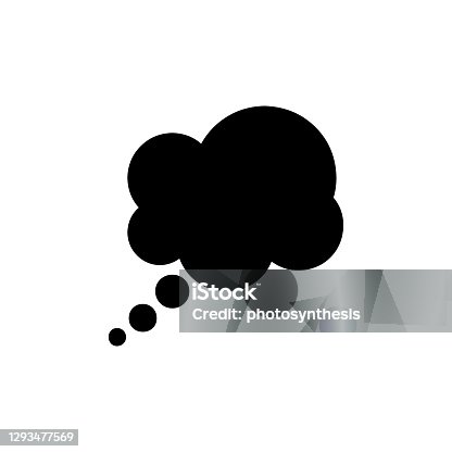 istock Thought Balloon vector icon. Isolated Thinking Bubble flat emoji, emoticon symbol - Vector 1293477569
