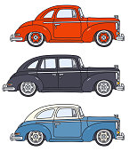 istock Three retro cars 1413834852
