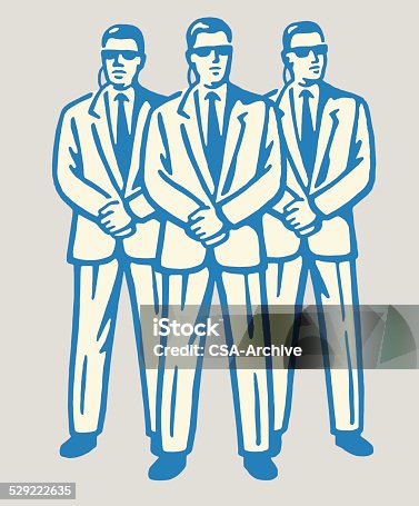 istock Three Suited Men Working Secret Service Security 529222635