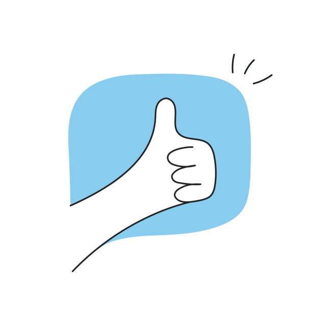 Thumb up. Ok, social media like, appreciation, feedback vector vector art illustration
