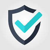 istock Tick mark approved icon. Shield vector on white background 953520974