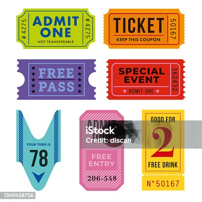 istock Ticket for event or program access. 1340458756