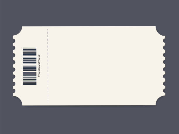 Ticket template. Vector Ticket template. Vector illustration. Event card or Cinema Ticket Element guideline for design. Clean realistic pass mockup tickets and vouchers templates stock illustrations