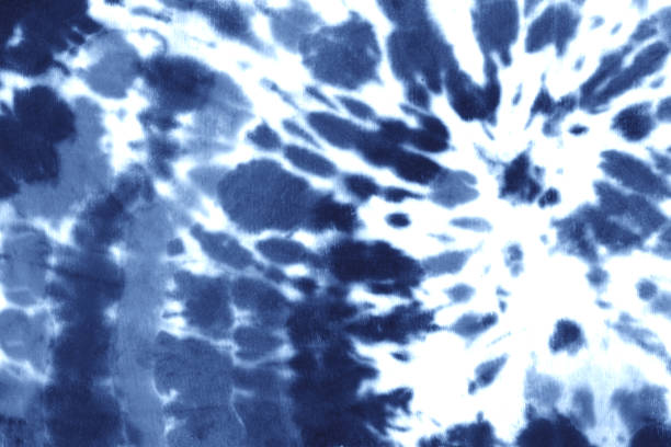Tie dye spiral shibori indigo blue navy white abstract background. Vector vector art illustration