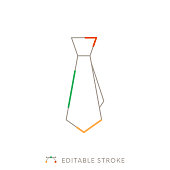 istock Tie Multicolor Line Icon with Editable Stroke 1351649833
