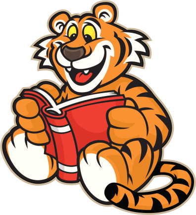 Tiger Mascot Reading