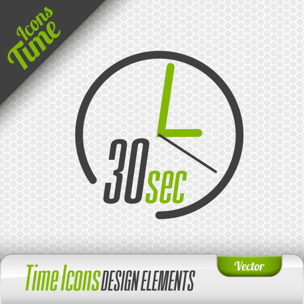 Time Icon 30 Seconds Symbol Vector Design Elements vector art illustration