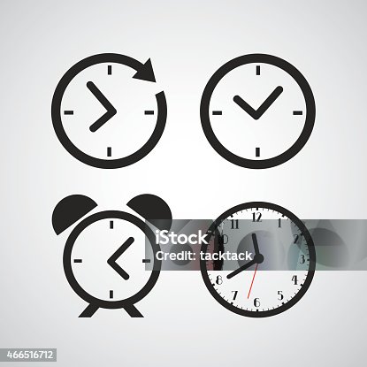 istock Time icons with different time periods in black 466516712