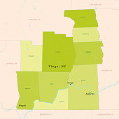 istock NY Tioga Vector Map Green 1397004131