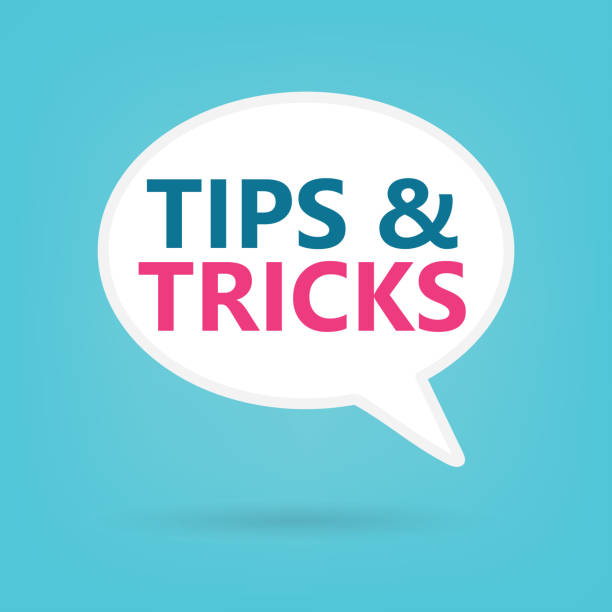 stockillustraties, clipart, cartoons en iconen met tips en trucs geschreven op een tekstballon - tips and tricks