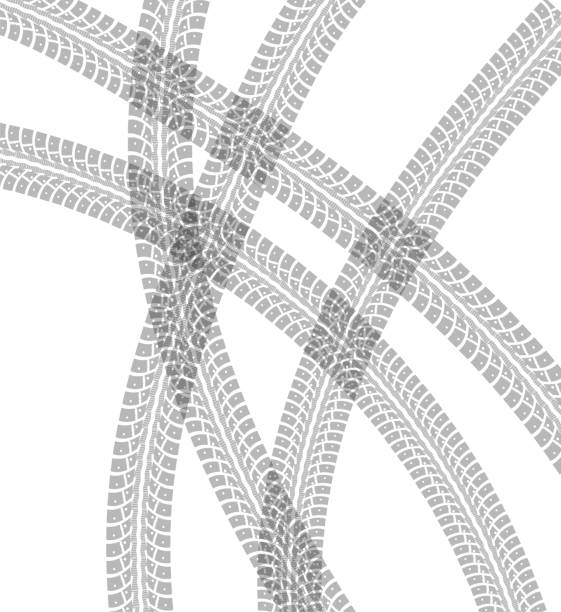 Tire tracks vector background illustraion vector art illustration