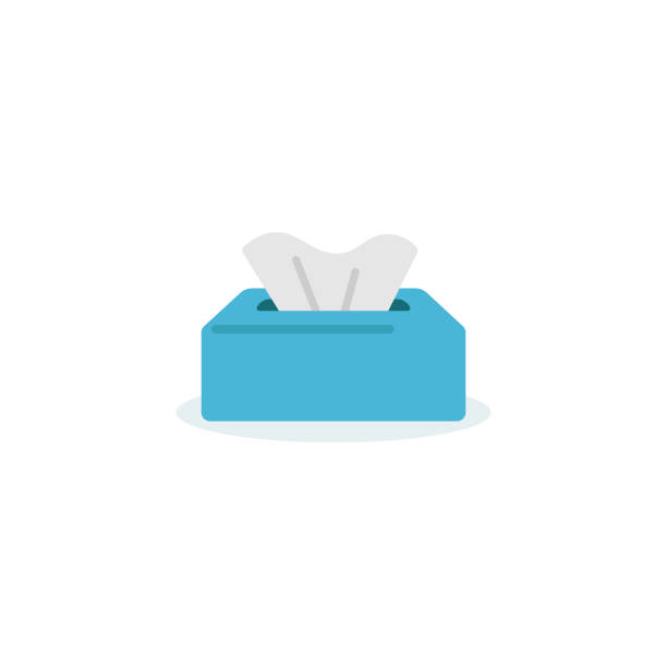Tissue and Paper Napkins Icon Flat Design. Scalable to any size. Vector Illustration EPS 10 File. facial tissue stock illustrations