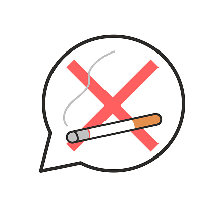 Tobacco prohibited speech balloon