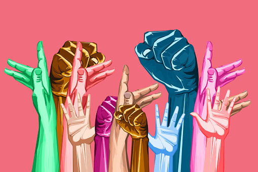Raise your hands high if you are fighting for equality and human rights