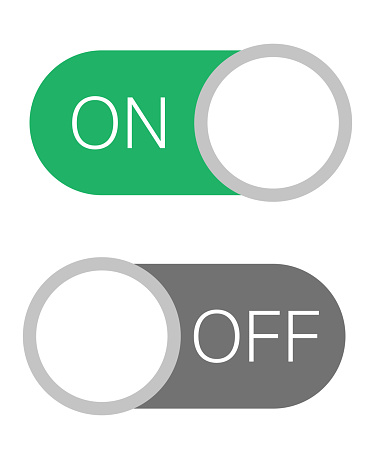 Toggle button Isolated vector illustration.