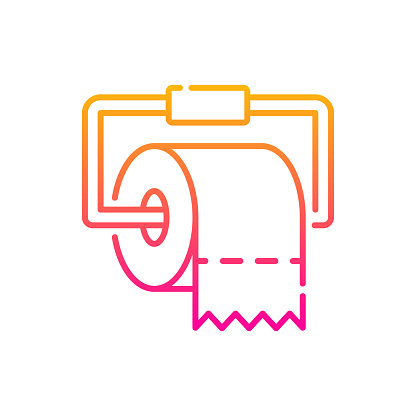 Toilet Paper vector gradient icon style illustration. EPS 10 file