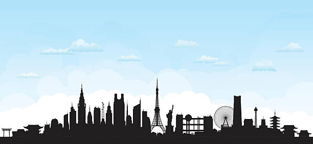 東京（建物の詳細は、可動式の完了 - 東京タワー点のイラスト素材／クリップアート素材／マンガ素材／アイコン素材