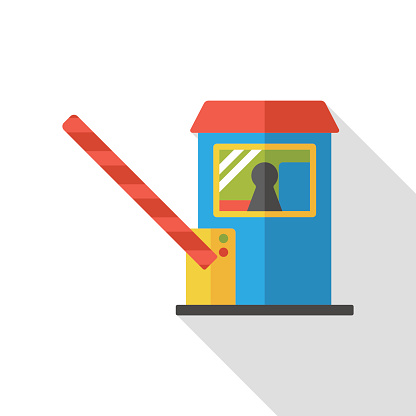 Toll booths flat icon