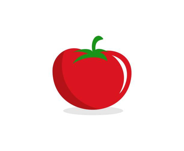 ilustraciones, imágenes clip art, dibujos animados e iconos de stock de icono de tomate - tomato