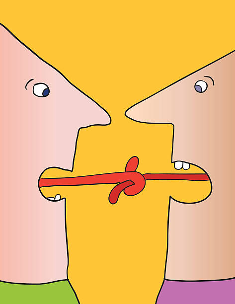 Tongue knot vector art illustration
