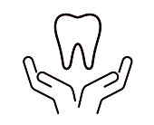 istock Tooth icon,  illustration vector. Dental concept. 1322945293