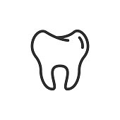 istock Tooth Line Icon 1297015855