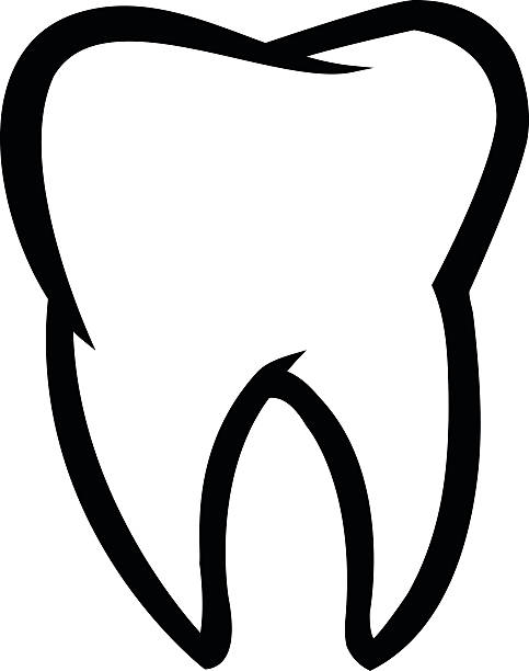 tooth clipart black and white - photo #16