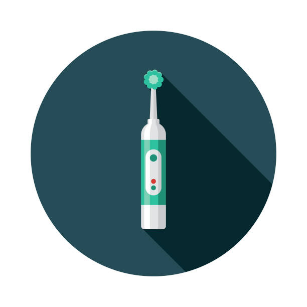 Toothbrush Flat Design Appliance Icon electronic toothbrush stock illustrations