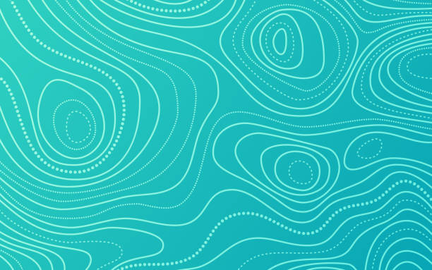 지형 라인 배경 추상 패턴 - 바다 stock illustrations