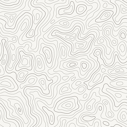 Topographic map seamless pattern, topography line map. Vector stock illustration.