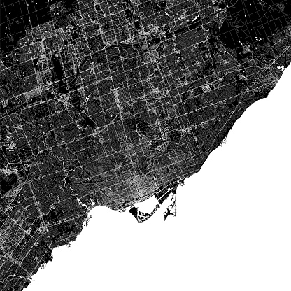 Toronto, Ontario, Canada Vector Map