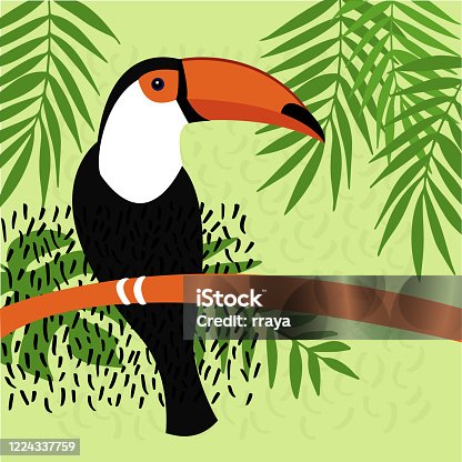 istock Toucan. Vector illustration. 1224337759