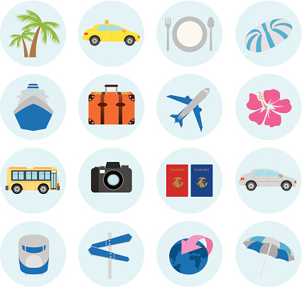 tourism icons Vector