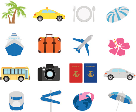 tourism icons Vector