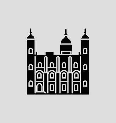 Tower Of London Solid Vector Illustration