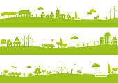 istock Town landscape banners 1175574980